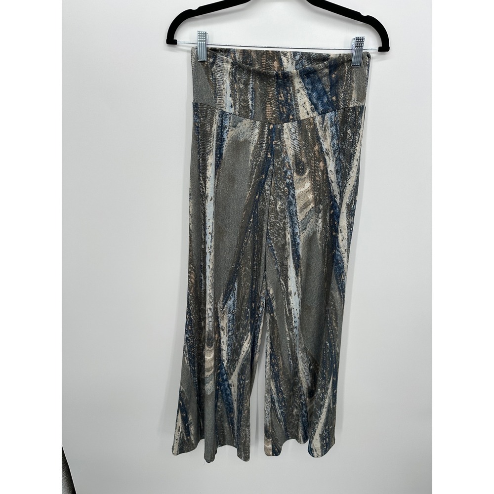 Clara Sun Woo Womens Abstract Print Wide Leg High Rise Boho Palooza Size M